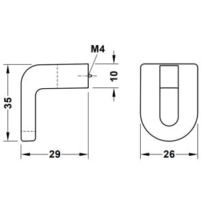 Tay nắm tủ Hafele màu mạ niken mờ 35mm 106.69.072 - 3
