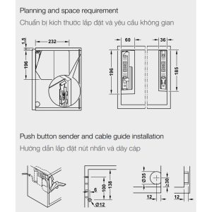 Tay nâng điện nắp đậy màu xám FREE FLAP 3.15 Hafele 372.29.703 - 4 Tay nâng điện nắp đậy màu xám FREE FLAP 3.15 Hafele 372.29.703 - 3