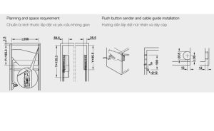 Bộ cơ cấu tay nâng điện Hafele nắp đậy màu xám 372.29.705 - 4 Bộ cơ cấu tay nâng điện Hafele nắp đậy màu xám 372.29.705 - 3