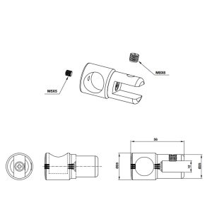 Bas nối thanh treo BAUMA 981.77.987 - 4 Bas nối thanh treo BAUMA 981.77.987 - 3