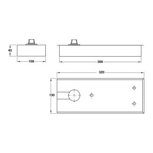 Bản lề sàn BM-150 BAUMA 150kg 932.03.601 - 3