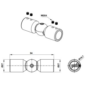 Bas nối thanh treo BAUMA 981.77.990 - 3