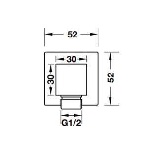Bộ tiếp nước dạng vuông 485.60.061 - 3