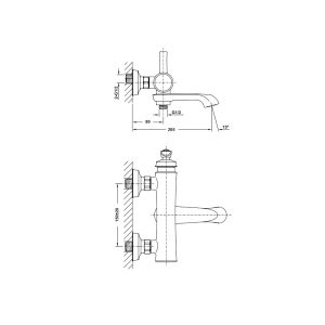 Bộ trộn nổi 2 đường nước Kyoto màu đen 589.35.096 - 3