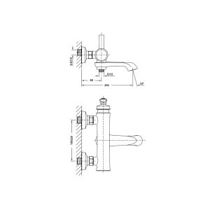 Bộ trộn nổi 2 đường nước Kyoto màu vàng 589.35.066 - 3