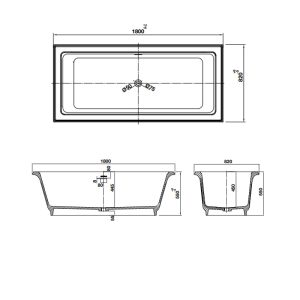 Bồn tắm đặt sàn HVN8029 588.87.613 - 3
