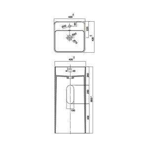 Chậu đặt sàn HVN3002 588.87.400 - 4 Chậu đặt sàn HVN3002 588.87.400 - 3