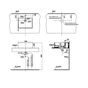 Chậu sứ đặt bàn Sapporo 460 588.79.002 - 3