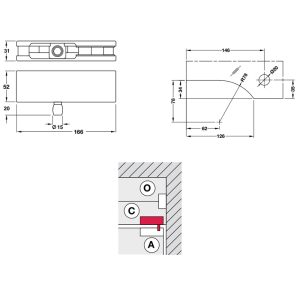 Kẹp kính trên khung BAUMA 932.03.605 - 4 Kẹp kính trên khung BAUMA 932.03.605 - 3