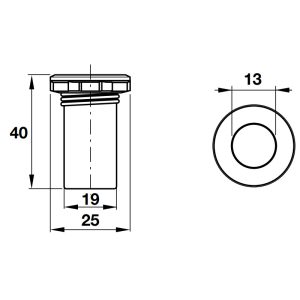 Nắp chốt âm Hafele 911.81.117 - 3
