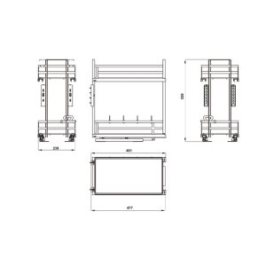 Rổ kéo để chai lọ OMERO 300 Hafele 300mm 549.20.823 - 6 Rổ kéo để chai lọ OMERO 300 Hafele 300mm 549.20.823 - 5