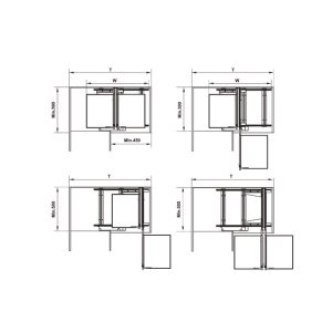 Rổ kéo góc OLLA 900mm Hafele 595.50.804 - 9 Rổ kéo góc OLLA 900mm Hafele 595.50.804 - 8
