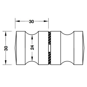 Tay nắm cho cửa kính màu Chrome bóng Hafele 981.71.122 - 4 Tay nắm cho cửa kính màu Chrome bóng Hafele 981.71.122 - 3