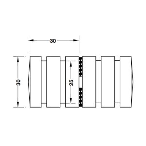 Tay nắm cho cửa kính màu Chrome bóng Hafele 981.71.142 - 4 Tay nắm cho cửa kính màu Chrome bóng Hafele 981.71.142 - 3