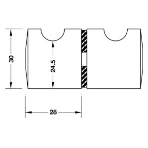Tay nắm cho cửa kính Hafele 981.71.163 - 3