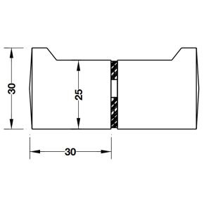 Tay nắm cho cửa kính màu Chrome bóng Hafele 981.71.162 - 3