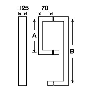 Tay nắm kéo phòng tắm kính 300x500mm Hafele 903.12.323 - 3