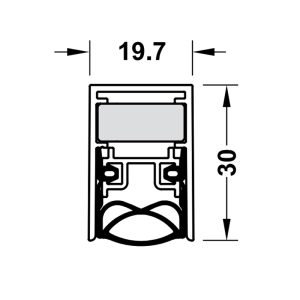 Thanh chắn bụi tự động DDS20 dài 630mm Hafele 950.05.910 - 4 Thanh chắn bụi tự động DDS20 dài 630mm Hafele 950.05.910 - 3