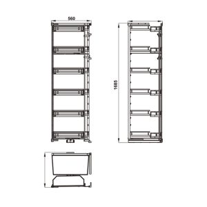 Tủ đồ khô 6 tầng KARA SWING 450mm Hafele 548.65.842 - 7 Tủ đồ khô 6 tầng KARA SWING 450mm Hafele 548.65.842 - 6