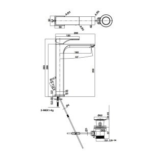 Vòi trộn REGAL 250 có bộ xả kéo 589.78.001 - 3