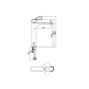 Vòi trộn Kobe 240 chrome 589.15.002 - 3