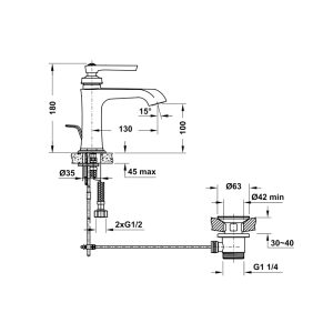 Vòi trộn Kyoto 100 589.35.000 - 4 Vòi trộn Kyoto 100 589.35.000 - 3