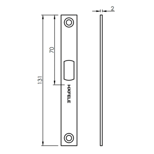 Bas tường cho cửa mở xoay Hafele 981.59.040 - 3
