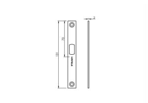 Bas tường cho cửa mở xoay Hafele 981.59.040