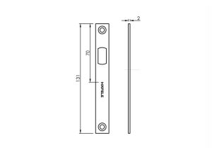 Bas tường cho cửa mở trượt Hafele 981.59.070