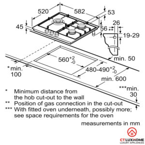 BẾP GAS BOSCH SERIE 6 PCC6A5B90 3 VÙNG NẤU THÉP KHÔNG GỈ - 17 BẾP GAS BOSCH SERIE 6 PCC6A5B90 3 VÙNG NẤU THÉP KHÔNG GỈ - 16