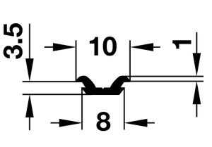 Ray trượt trên Hafele 3m 404.09.163 - 3
