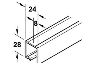 Ray trượt trên 2500mm MS: 410.26.612 - 3