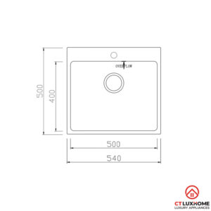 CHẬU RỬA CHÉN BÁT KONOX TOPMOUNT UNICO 5450 - 4