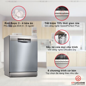 MÁY RỬA BÁT BOSCH SMS6EDI06E ĐỘC LẬP SERIE 6 13 BỘ - 24 MÁY RỬA BÁT BOSCH SMS6EDI06E ĐỘC LẬP SERIE 6 13 BỘ - 23