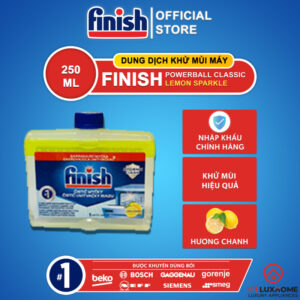 DUNG DỊCH VỆ SINH MÁY RỬA BÁT FINISH LEMON 250ML HƯƠNG CHANH CHÍNH HÃNG