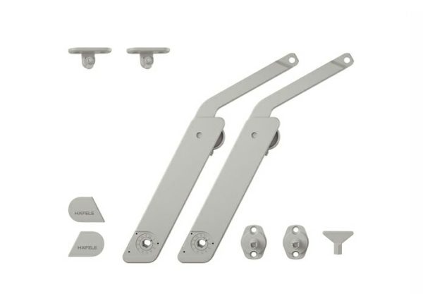 Tay nâng Hafele Free Flap Xám, 2 tay nâng 372.39.510
