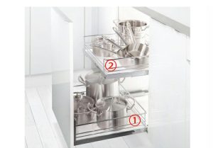 Phụ kiện rổ kéo lọt lòng rộng Kessebohmer 400mm Wire basket 540.26.253