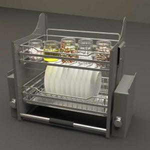 Giá bát nâng hạ LENTO HAFELE dạng lưới tròn 800mm 504.76.012 - 9