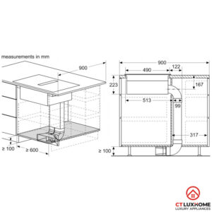 BẾP TỪ KẾT HỢP HÚT MÙI BOSCH PVQ731F15E SERIE 6 BỐN VÙNG NẤU - 33 BẾP TỪ KẾT HỢP HÚT MÙI BOSCH PVQ731F15E SERIE 6 BỐN VÙNG NẤU - 32