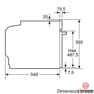 LÒ NƯỚNG ÂM TỦ BOSCH HBA534EB0 SERIE 4 71 LÍT ECOCLEAN - 24