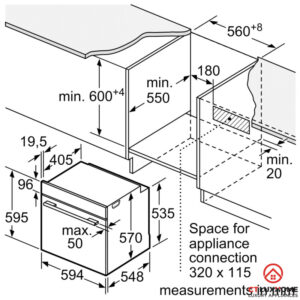 LÒ NƯỚNG ÂM TỦ BOSCH HBA5360B0 SERIE 6 71L ECOCLEAN - 19 LÒ NƯỚNG ÂM TỦ BOSCH HBA5360B0 SERIE 6 71L ECOCLEAN - 18
