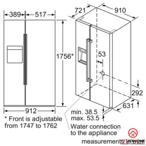 TỦ LẠNH SIDE BY SIDE BOSCH KAD92HI31 SERIE 8 540 LÍT - 32