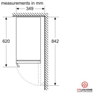 TỦ RƯỢU CỬA KÍNH ÂM TỦ KUW20VHF0G SERIE 6 58 LÍT - 21