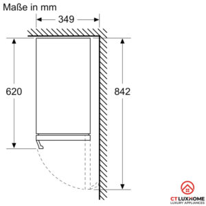 TỦ RƯỢU CỬA KÍNH ÂM TỦ KUW20VHF0 SERIE 6 58 LÍT - 19