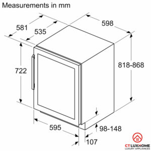 TỦ RƯỢU CỬA KÍNH ÂM TỦ KUW21AHG0G SERIE 6 120 LÍT - 15 TỦ RƯỢU CỬA KÍNH ÂM TỦ KUW21AHG0G SERIE 6 120 LÍT - 14