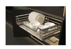 Kệ chén đĩa Hafele kèm ống đựng đũa 800mm 549.08.153