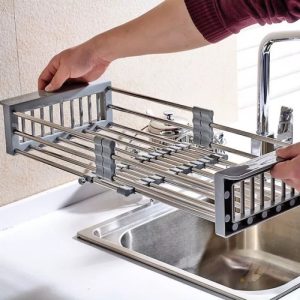 Rổ inox gác bồn rửa rút gọn Maadela DN-01 - 8 Rổ inox gác bồn rửa rút gọn Maadela DN-01 - 7