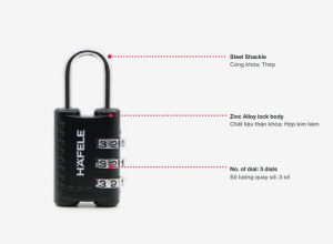 Ổ khoá số du lịch DIY Häfele 482.09.005 - 6 Ổ khoá số du lịch DIY Häfele 482.09.005 - 5