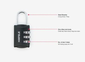 Ổ khoá số du lịch DIY Häfele 482.09.000 - 6 Ổ khoá số du lịch DIY Häfele 482.09.000 - 5