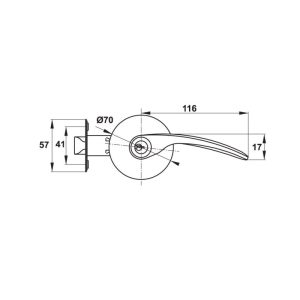 Khóa tay nắm gạt cho WC Hafele 499.63.996 - 5 Khóa tay nắm gạt cho WC Hafele 499.63.996 - 4